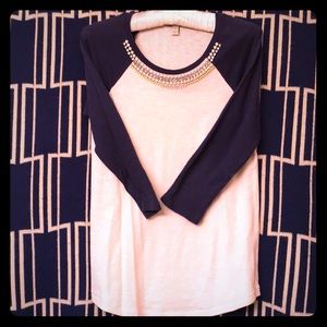 J.Crew Jeweled Baseball T-Shirt